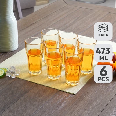 Gambar Libbey Gibraltar Gelas Kaca 473 ml Set 6 pcs Transparan