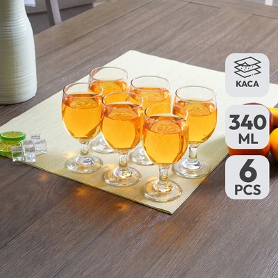 Gambar Libbey Goblet Gelas Kaca 340 ml Set 6 Pcs Transparan