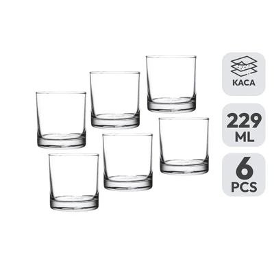 Gambar Libbey Lexington Gelas Kaca 229 ml Set 6 Pcs Transparan