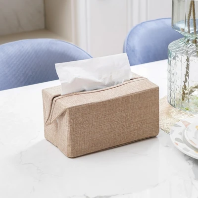 Gambar Informa 22x12.5x10 cm Kotak Tisu Lipat Polyester - Krem Beige