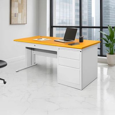 Gambar Informa Denver Meja Kantor Metal 140x60x75 cm - Putih
