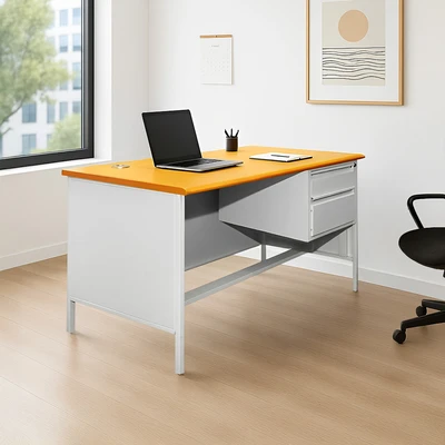 Gambar Informa Denver Meja Kantor Metal 120x60x75 cm - Putih