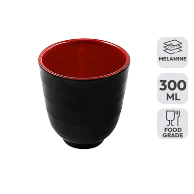 Gambar Krischef Gelas Oriental Melamine 300 ml - Hitam