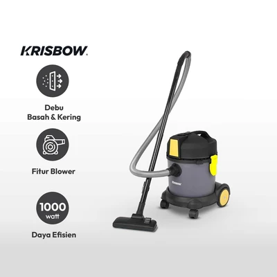 Gambar Krisbow 20 Ltr Vacuum Cleaner Wet & Dry 1000 Watt