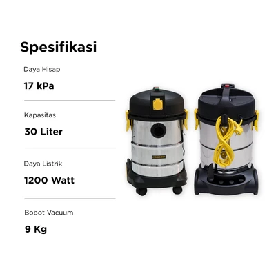 Gambar Krisbow Vacuum Cleaner Wet & Dry 30 Liter 1200 Watt