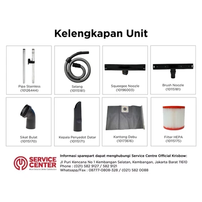 Gambar Krisbow Vacuum Cleaner Wet & Dry 30 Liter 1200 Watt