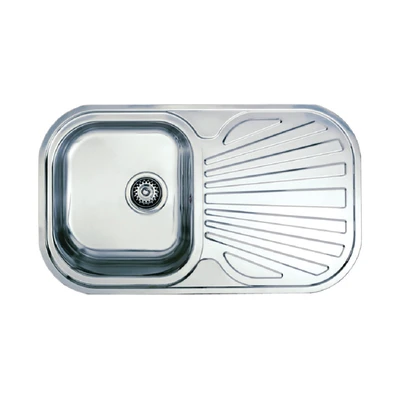 Gambar Teka Stylo Tempat Cuci Piring 1 Bowl & Drainer - Silver