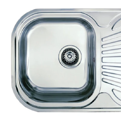 Gambar Teka Stylo Tempat Cuci Piring 1 Bowl & Drainer - Silver