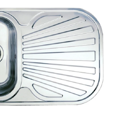 Gambar Teka Stylo Tempat Cuci Piring 1 Bowl & Drainer - Silver