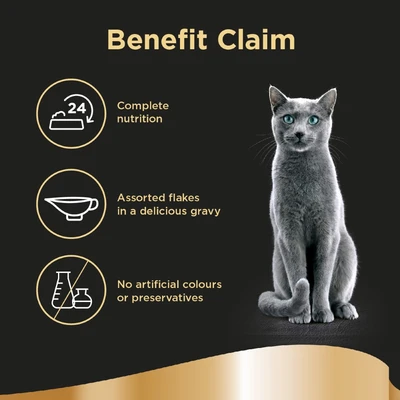 Gambar Sheba Makanan Kucing Basah Adult Flaked Tuna Gravy 85 gr
