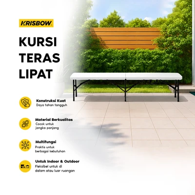 Gambar Krisbow Kursi Teras Lipat - Putih