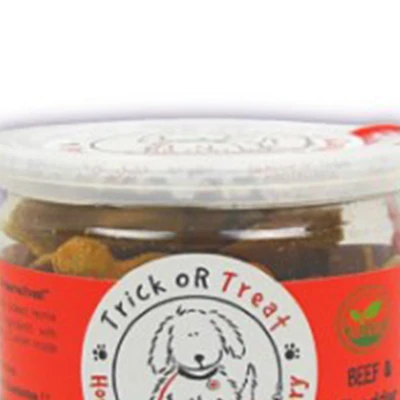 Gambar Trick Or Treat Camilan Anjing Biscuit Organic Beef & Cheddar 75 gr