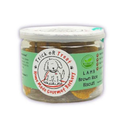 Gambar Trick Or Treat Camilan Anjing Biscuit Organic Lamb & Brown Rice 75 gr