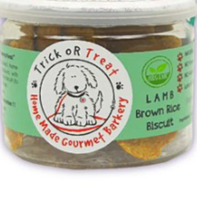 Gambar Trick Or Treat Camilan Anjing Biscuit Organic Lamb & Brown Rice 75 gr