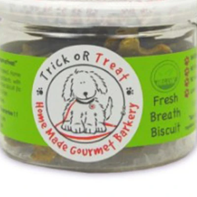 Gambar Trick Or Treat Camilan Anjing Biscuit Organic Fresh Breath 75 gr