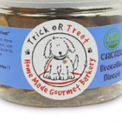 Gambar Trick Or Treat Camilan Anjing Biscuit Organic Broccoli 75 gr