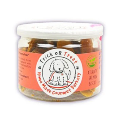 Gambar Trick Or Treat Camilan Anjing Biscuit Organic Atlantic Salmon 75 gr