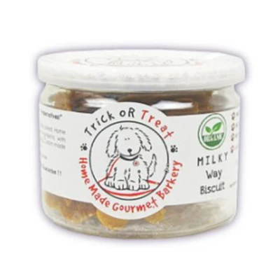 Gambar Trick Or Treat Camilan Anjing Biscuit Organic Milky Way 75 gr