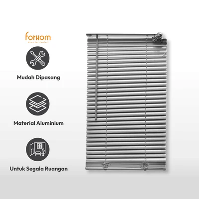 Gambar Forhom Venetian Blind Aluminium 60x180 cm - Silver