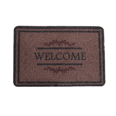 Gambar Krisbow Keset Pintu PVC Welcome 40x60 cm - Cokelat