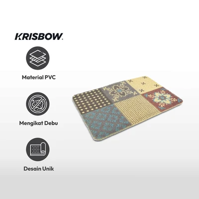 Gambar Krisbow Keset Pintu PVC Patchwork 40x60 cm - Mix