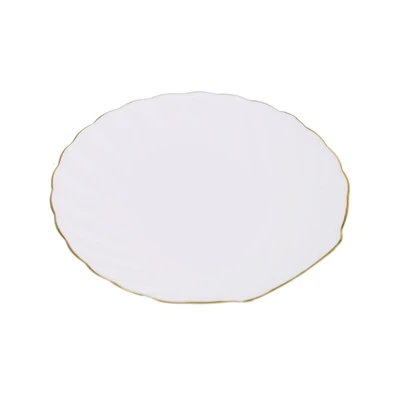 Gambar Delicia Piring Saji Dessert Kaca 20x20 cm - Putih