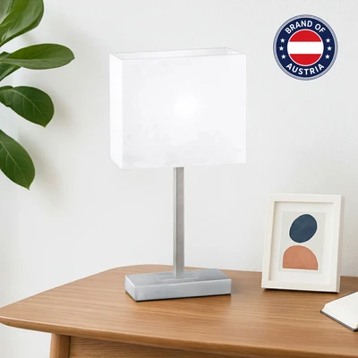 Gambar Eglo Pueblo Lampu Meja E14 - Nickel/Putih