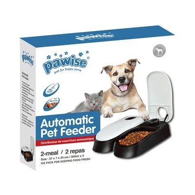Gambar Pawise 27x7x24 cm Tempat Makan Hewan Otomatis Double