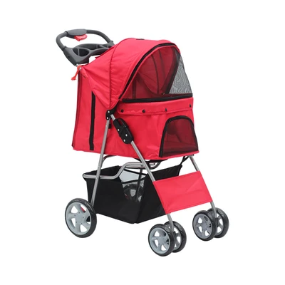 Gambar Pawise Stroller Hewan 4 Roda  68x46x100cm - Merah
