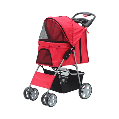 Gambar Pawise Stroller Hewan 4 Roda  68x46x100cm - Merah