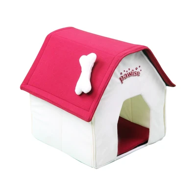Gambar Pawise Rumah Anjing Sweet 40x40x45 cm - Merah/Putih
