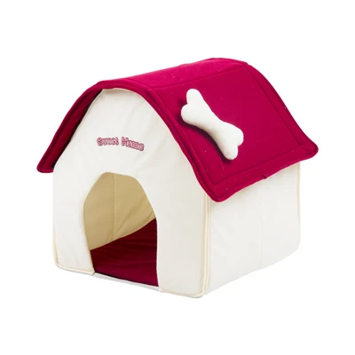 Gambar Pawise Rumah Anjing Sweet 40x40x45 cm - Merah/Putih