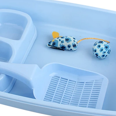 Gambar Pawise Perlengkapan Kucing Set 3 pcs - Biru