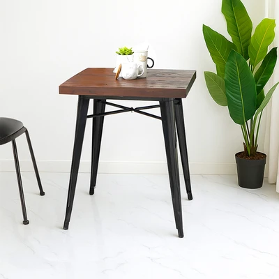 Gambar Informa London Elm Meja Tamu Square 60x60x75 cm - Hitam