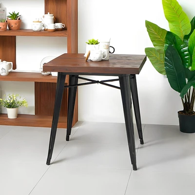 Gambar Informa London Elm Meja Tamu Square 70x70x75 cm - Hitam