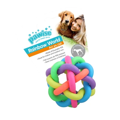 Gambar Pawise Mainan Anjing Rainbow World Ball L