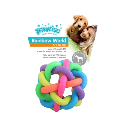 Gambar Pawise Mainan Anjing Rainbow World Ball L