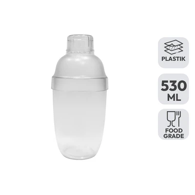Gambar Kris Botol Shaker Plastik 530 ml Transparan
