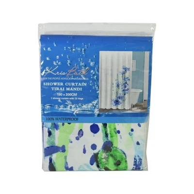Gambar Forhom Bath Tirai Kamar Mandi Motif Bunga 180x200 cm
