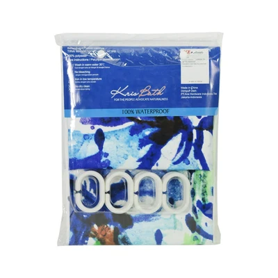 Gambar Forhom Bath Tirai Kamar Mandi Motif Bunga 180x200 cm