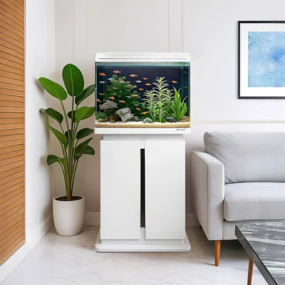 Gambar Boyu Set Aquarium & Kabinet 45 Liter MS-520M - Putih