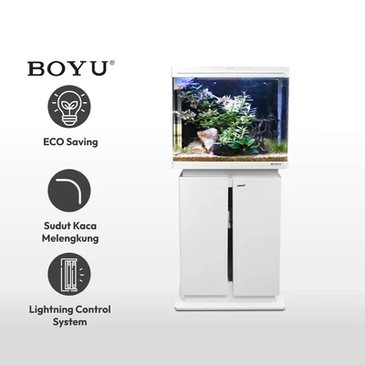 Gambar Boyu Set Aquarium & Kabinet 45 Liter MS-520M - Putih
