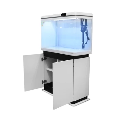 Gambar Boyu 128 Ltr Set Aquarium & Kabinet Xf-80 - Putih