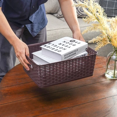 Gambar Keyway Keranjang Penyimpanan 29.3x35.6x13.3 cm - Cokelat