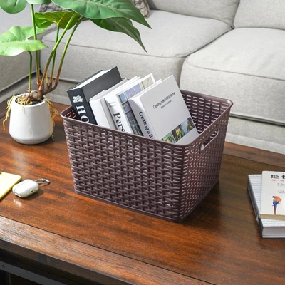 Gambar Keyway Keranjang Penyimpanan 29.4x35.7x22 cm - Cokelat