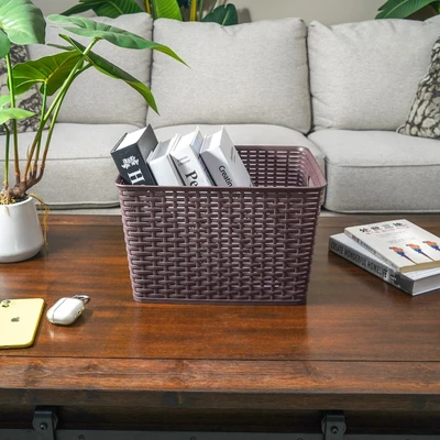 Gambar Keyway Keranjang Penyimpanan 29.4x35.7x22 cm - Cokelat