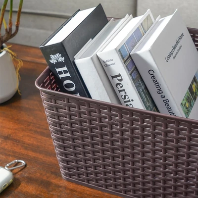Gambar Keyway Keranjang Penyimpanan 29.4x35.7x22 cm - Cokelat