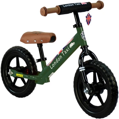 Gambar London Taxi 12 Inci Sepeda Anak Kick Bike - Hijau