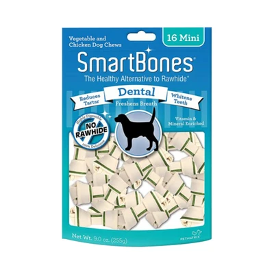 Gambar SmartBones Camilan Anjing Vegetable & Chicken Dental Mini 16 pcs