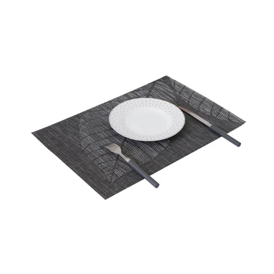Gambar Forhom Tatakan Piring 30x45 cm PVC 81602 Set 4 pcs - Cokelat Tua